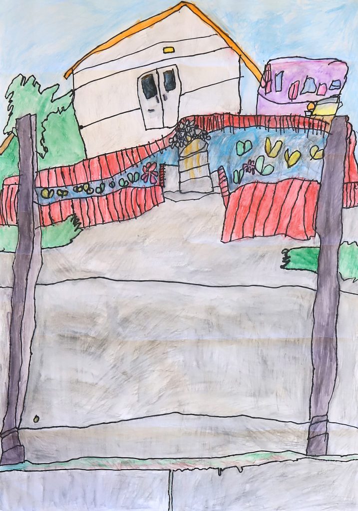 「本成寺の蓮池」嵐南小学校　１年　眞柄紗蘭